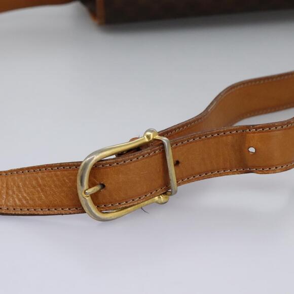 CELINE Macadam Canvas Shoulder Bag Pvc Leather Brown Gold - Picture 8 of 13